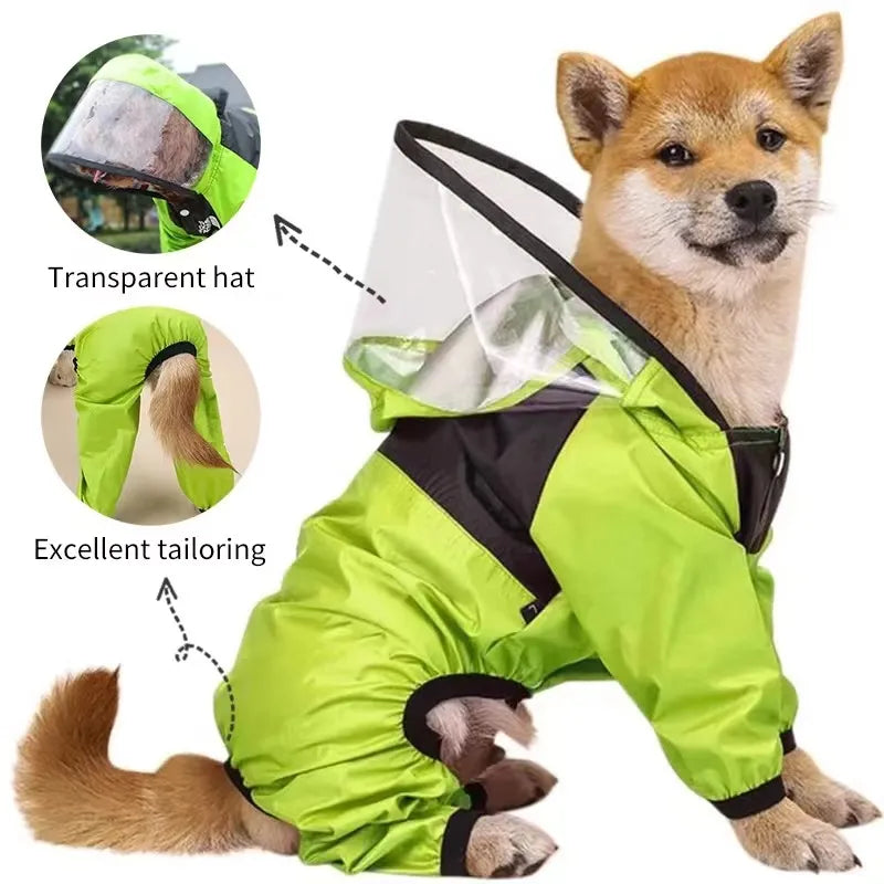 Raincoat with Transparent Hood